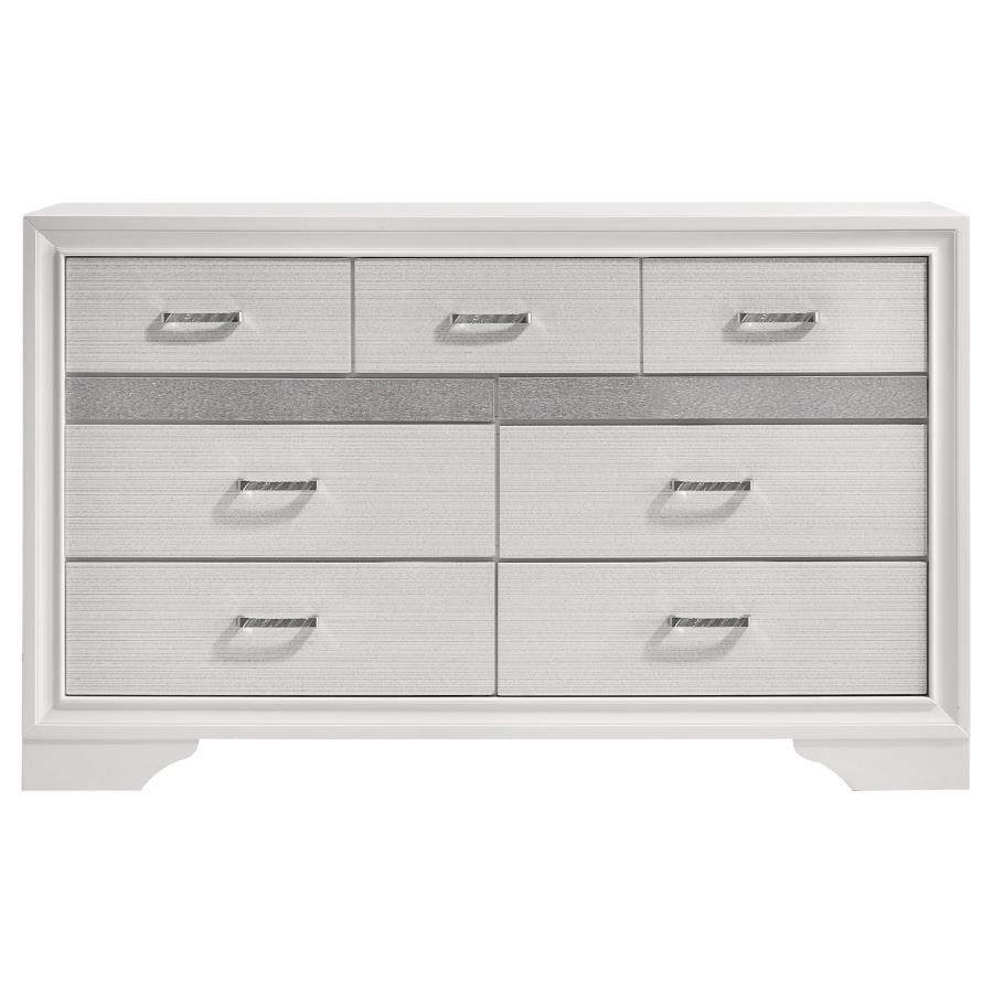Miranda - 7 - Drawer Dresser - White Dressers modern furniture Contempo Furniture