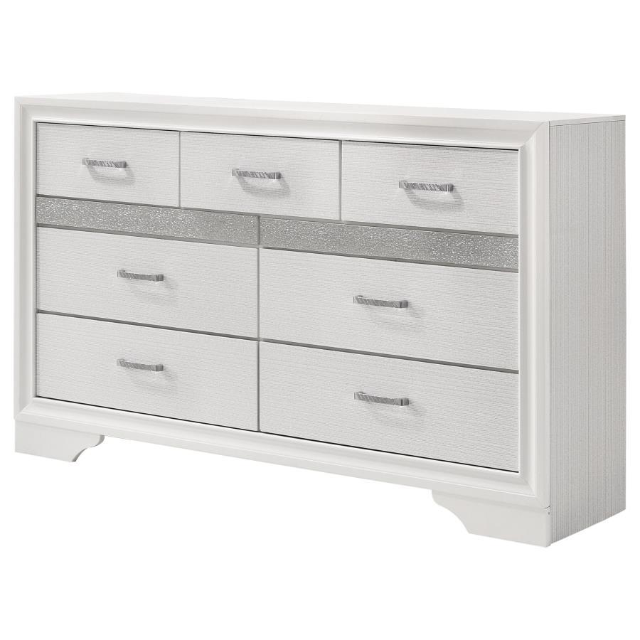 Miranda - 7 - Drawer Dresser - White Dressers modern furniture Contempo Furniture