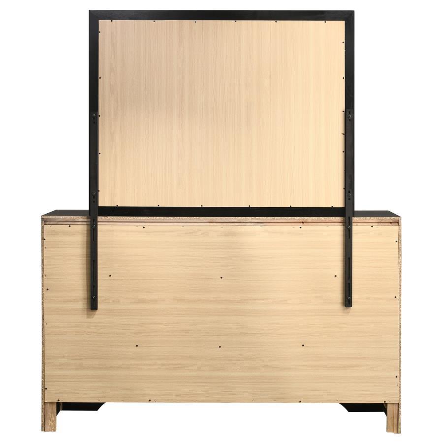 Miranda - 7 - Drawer Dresser With Mirror - Black Dresser & Mirror modern furniture Contempo Furniture