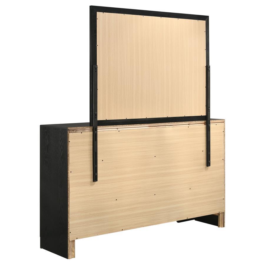 Miranda - 7 - Drawer Dresser With Mirror - Black Dresser & Mirror modern furniture Contempo Furniture