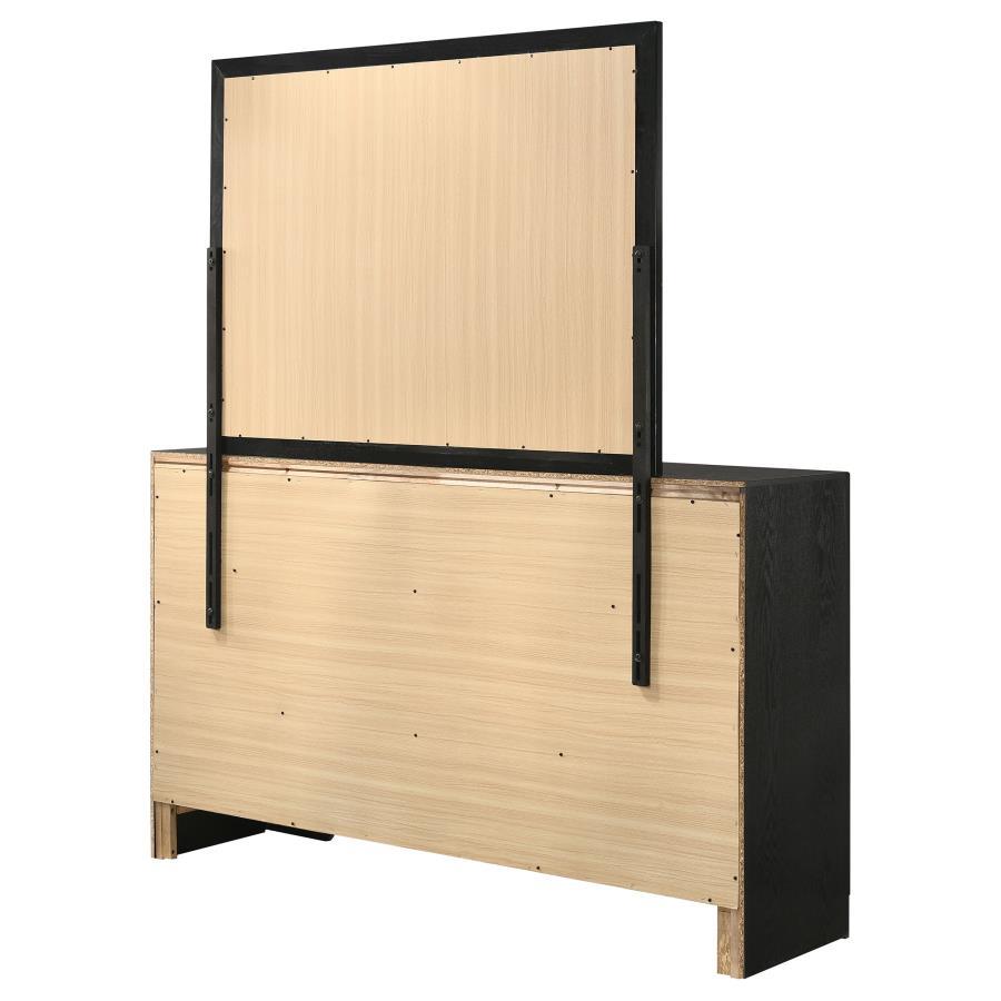 Miranda - 7 - Drawer Dresser With Mirror - Black Dresser & Mirror modern furniture Contempo Furniture