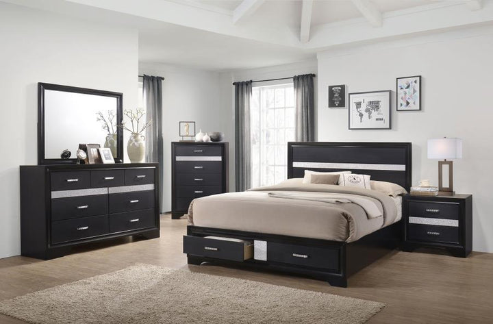 Miranda - Dresser Mirror - Black Mirror modern furniture Contempo Furniture