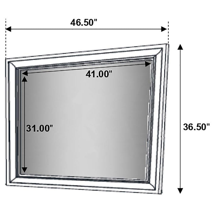 Miranda - Dresser Mirror - White Mirror modern furniture Contempo Furniture