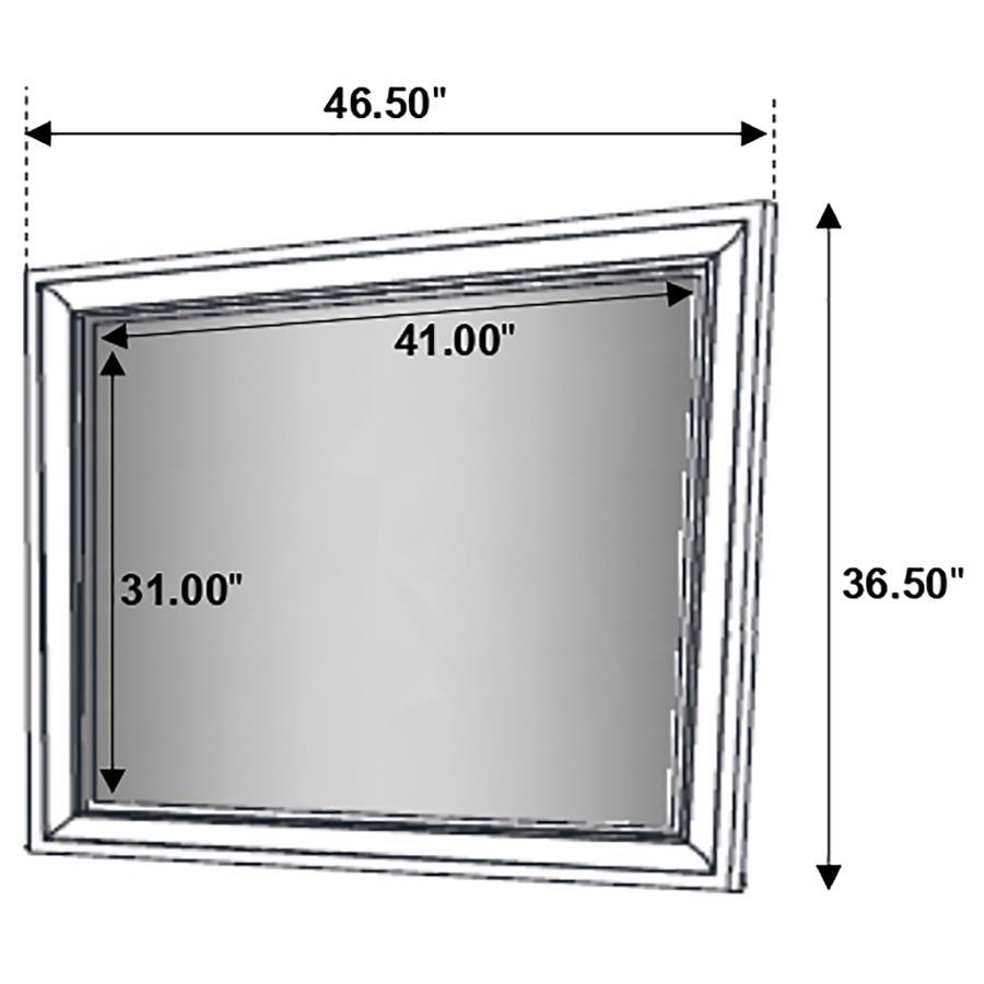 Miranda - Dresser Mirror - White Mirror modern furniture Contempo Furniture