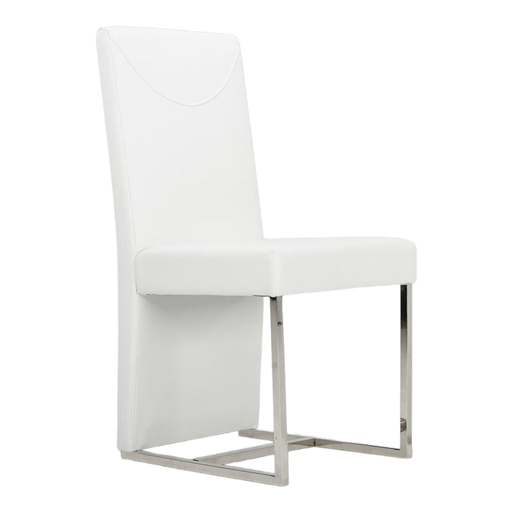Misha - Modern White Leatherette Dining Chair