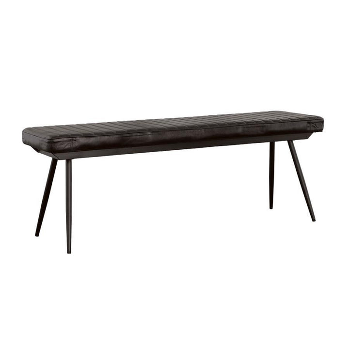 Misty - Leather Upholstered Dining Bench - Antique Espresso Upholstered Bench modern furniture Contempo Furniture