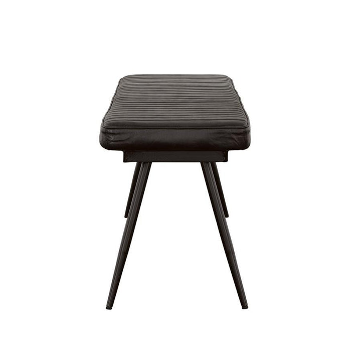 Misty - Leather Upholstered Dining Bench - Antique Espresso Upholstered Bench modern furniture Contempo Furniture
