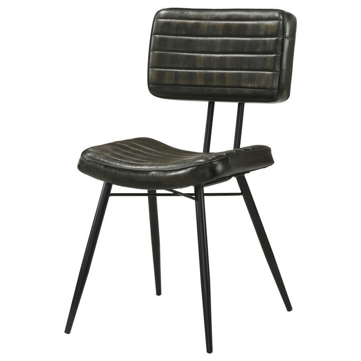 Misty - Leather Upholstered Dining Chair (Set of 2) - Espresso Chair Set modern furniture Contempo Furniture