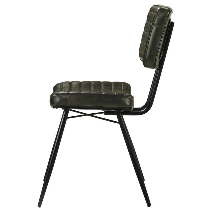 Misty - Leather Upholstered Dining Chair (Set of 2) - Espresso Chair Set modern furniture Contempo Furniture