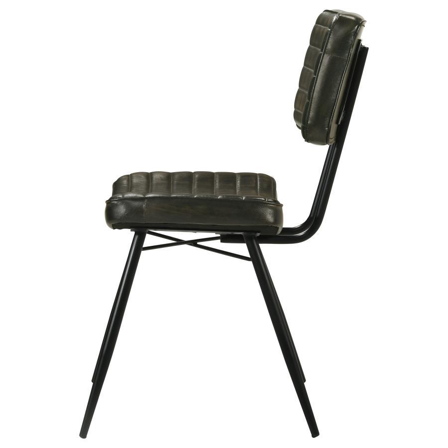 Misty - Leather Upholstered Dining Chair (Set of 2) - Espresso Chair Set modern furniture Contempo Furniture