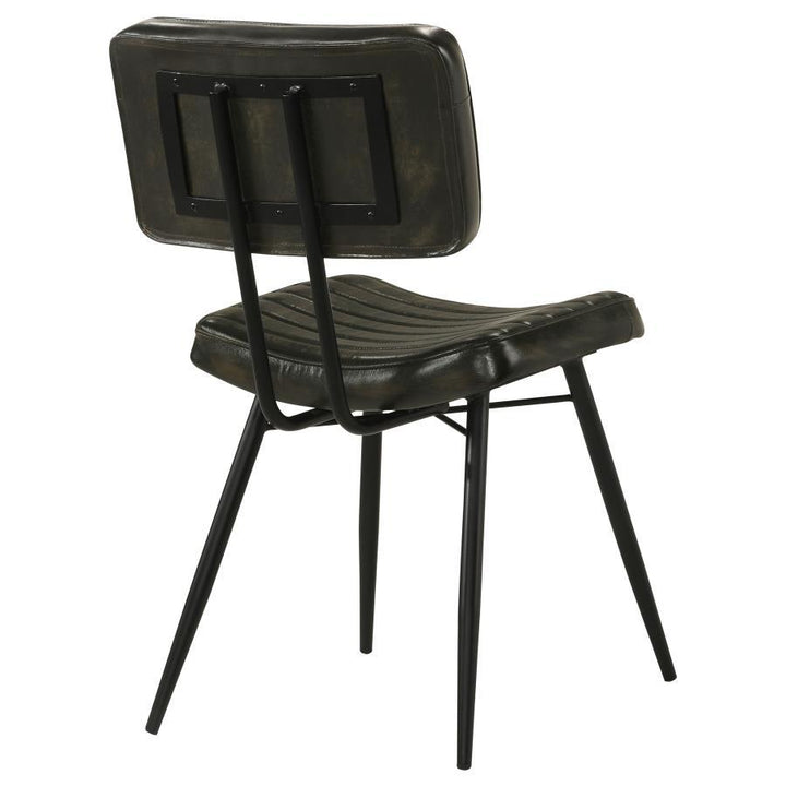 Misty - Leather Upholstered Dining Chair (Set of 2) - Espresso Chair Set modern furniture Contempo Furniture