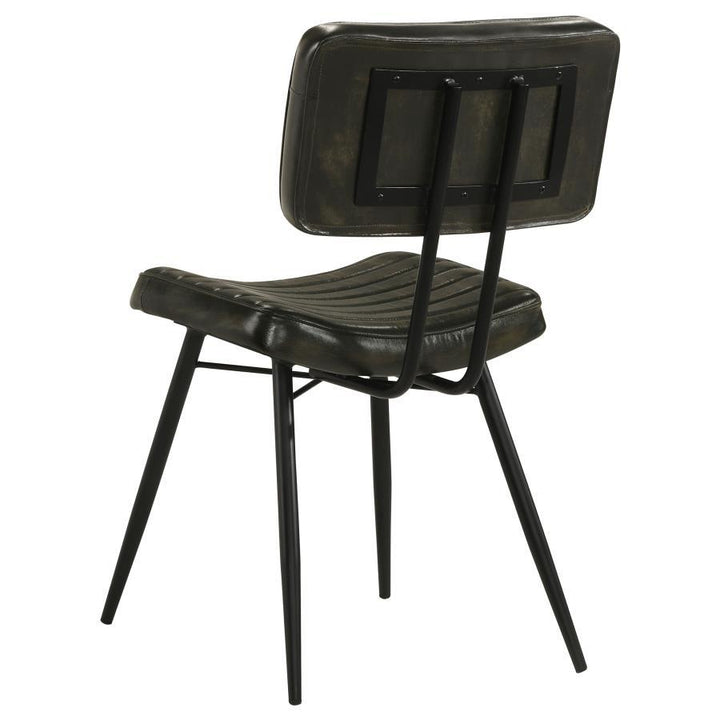 Misty - Leather Upholstered Dining Chair (Set of 2) - Espresso Chair Set modern furniture Contempo Furniture