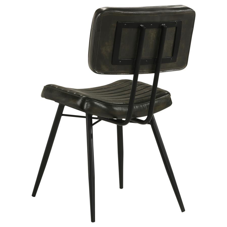 Misty - Leather Upholstered Dining Chair (Set of 2) - Espresso Chair Set modern furniture Contempo Furniture