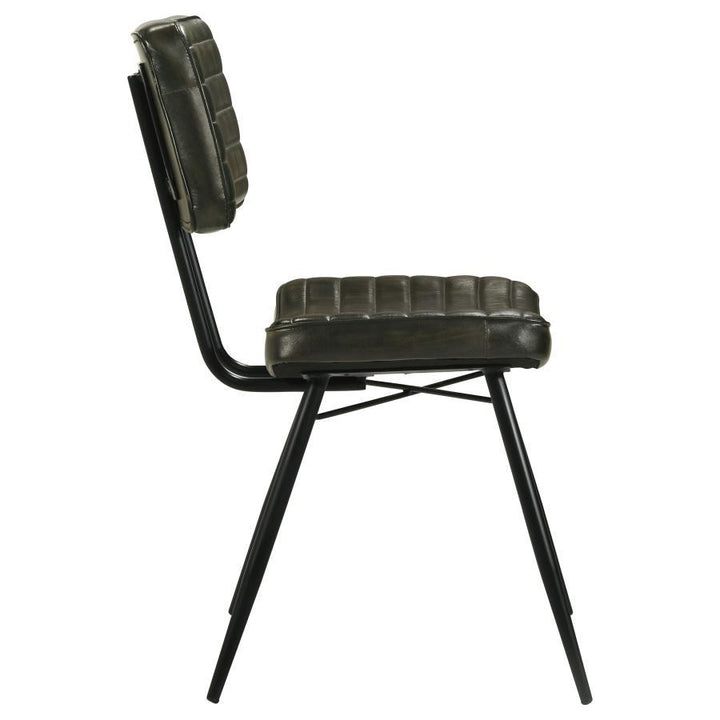 Misty - Leather Upholstered Dining Chair (Set of 2) - Espresso Chair Set modern furniture Contempo Furniture
