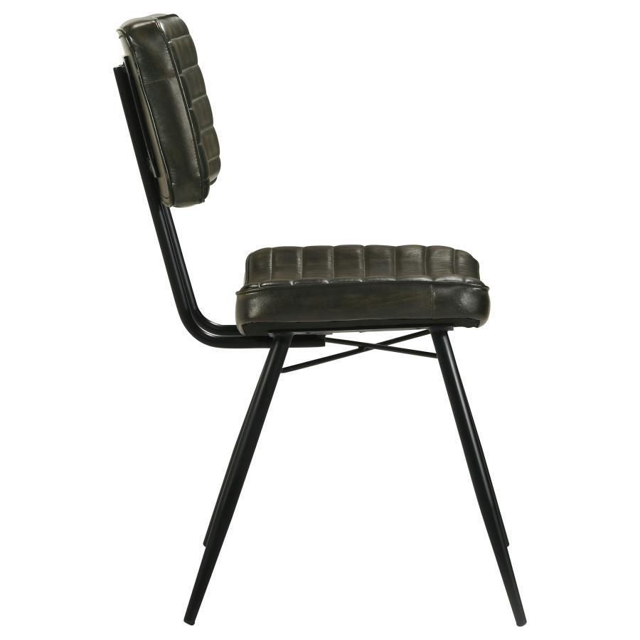 Misty - Leather Upholstered Dining Chair (Set of 2) - Espresso Chair Set modern furniture Contempo Furniture
