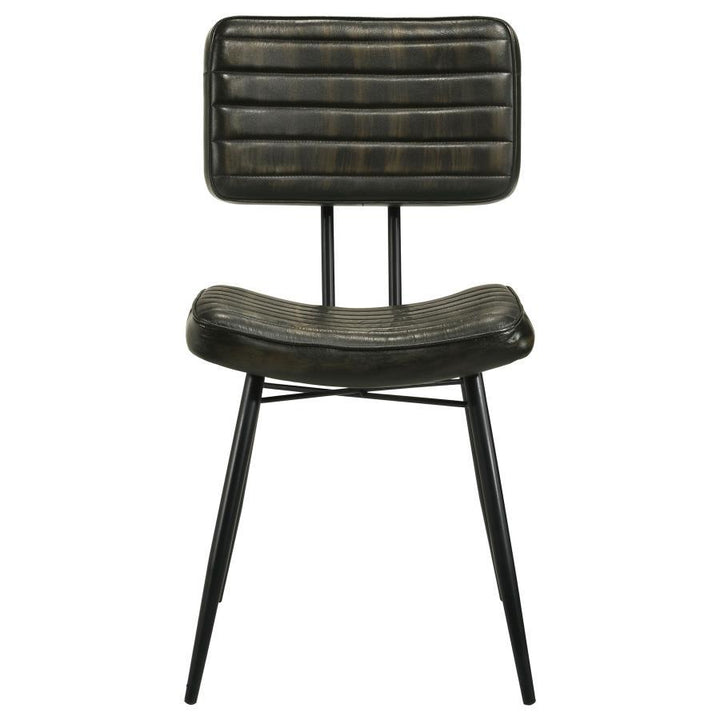 Misty - Leather Upholstered Dining Chair (Set of 2) - Espresso Chair Set modern furniture Contempo Furniture