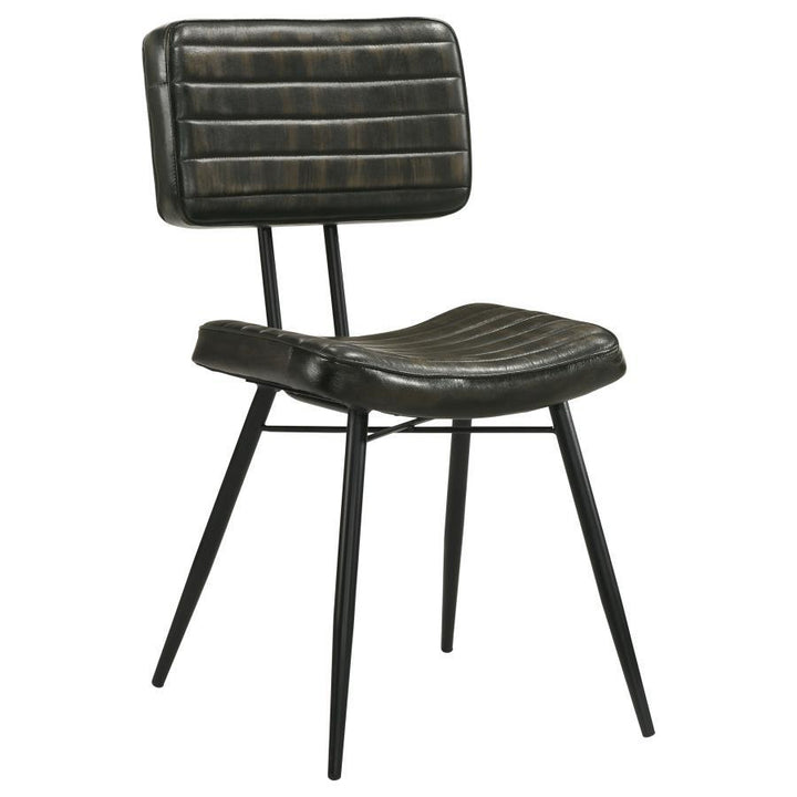 Misty - Leather Upholstered Dining Chair (Set of 2) - Espresso Chair Set modern furniture Contempo Furniture