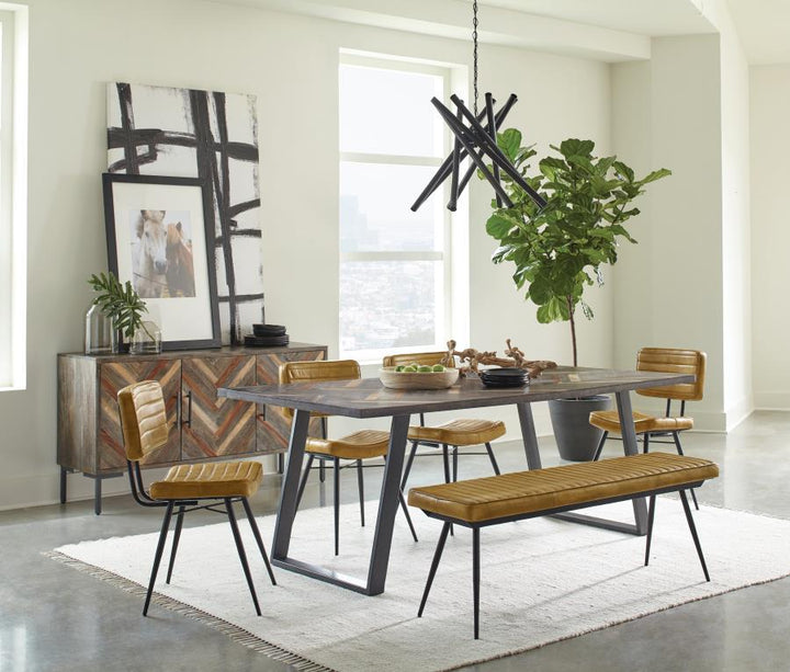 Misty - Leather Upholstered Dining Side Chair (Set of 2) - Camel Chair Set modern furniture Contempo Furniture