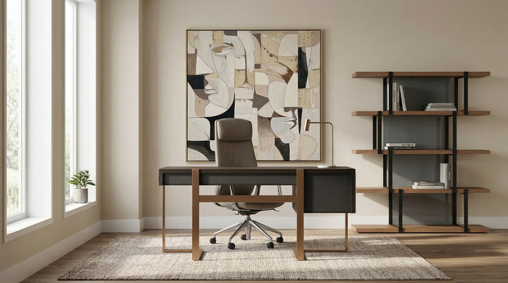 Pickard - Modern Grey Leather Executive Office Chair
