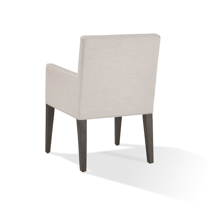 Modesto Upholstered Arm Chair in Abalone Linen and French Roast (Set of 2) Chair modern furniture Contempo Furniture