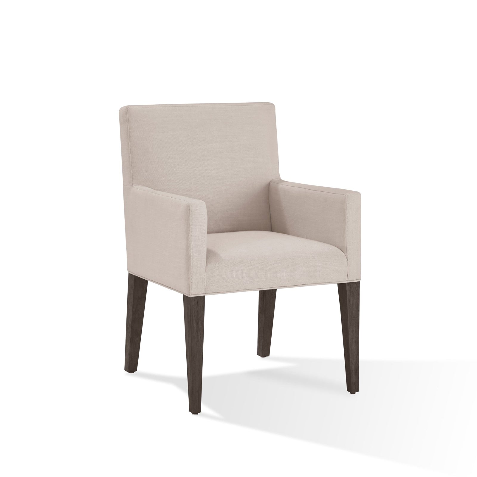 Modesto Upholstered Arm Chair in Abalone Linen and French Roast (Set of 2) Chair modern furniture Contempo Furniture