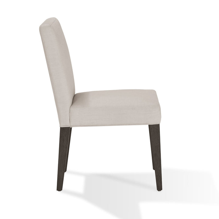 Modesto Upholstered Side Chair in Abalone Linen and French Roast (Set of 2) Chair modern furniture Contempo Furniture