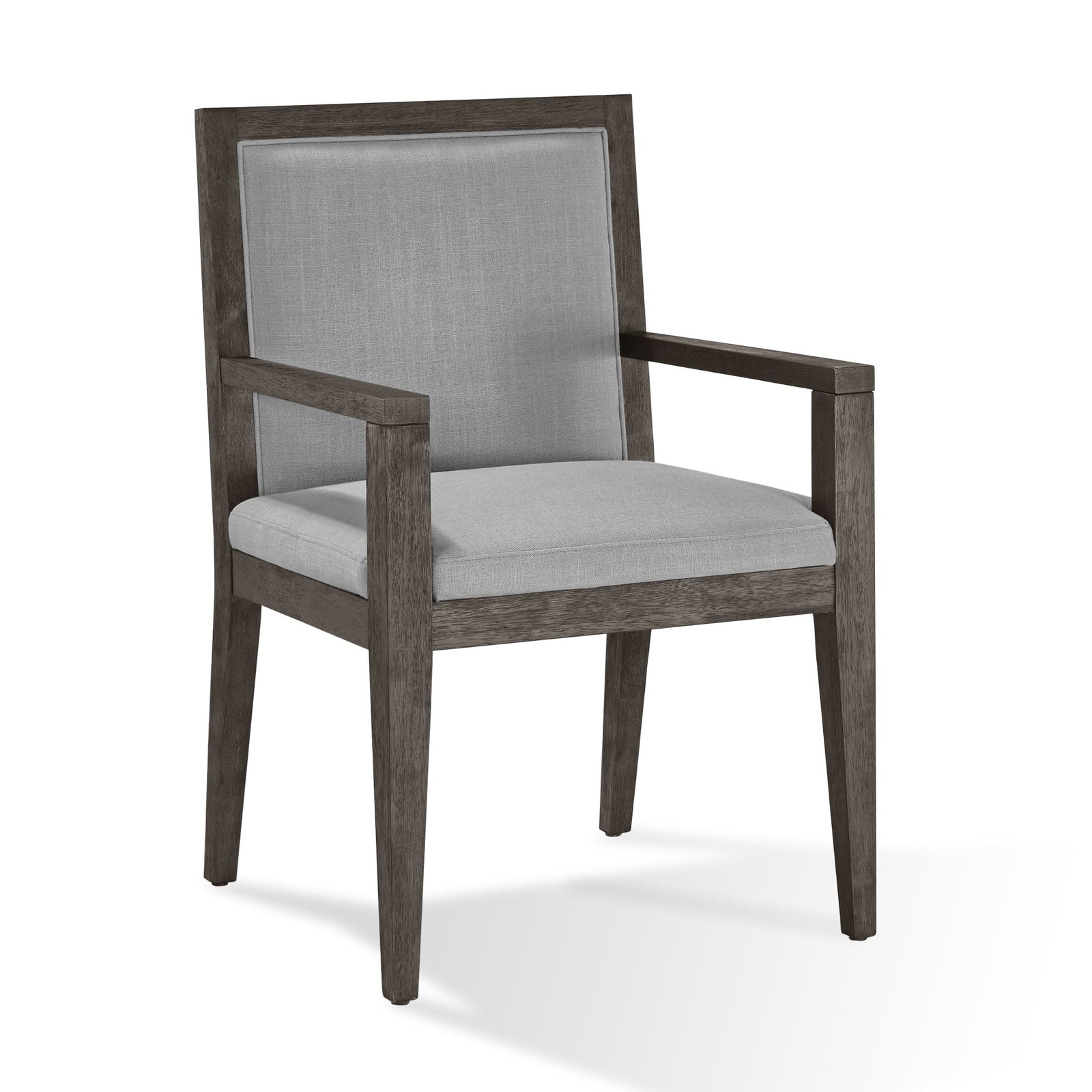 Modesto Wood Frame Upholstered Arm Chair in Koala Linen and French Roast (Set of 2) Chair modern furniture Contempo Furniture