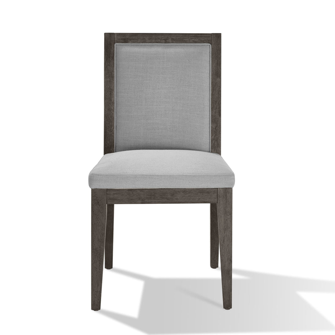 Modesto Wood Frame Upholstered Side Chair in Koala Linen and French Roast (Set of 2) Chair modern furniture Contempo Furniture