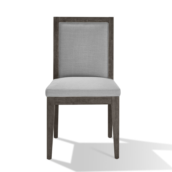 Modesto Wood Frame Upholstered Side Chair in Koala Linen and French Roast (Set of 2) Chair modern furniture Contempo Furniture
