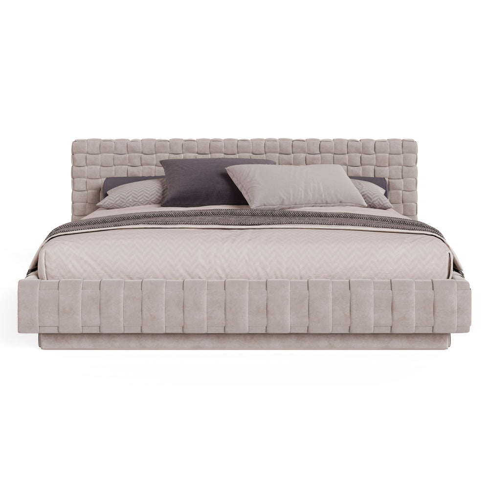 Concord - Modern Light Grey Velvet Bed