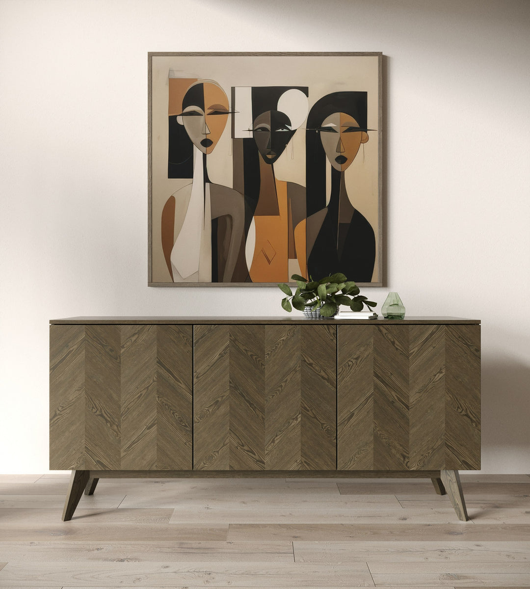 Costello  Mid-Century Modern Wenge Buffet