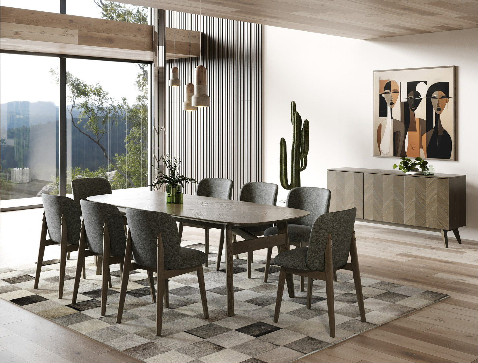 Costello - Mid-Century Modern Wenge Buffet