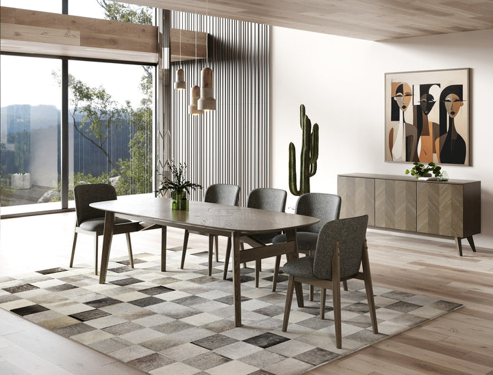 Costello - Mid-Century Modern Wenge Dining Set