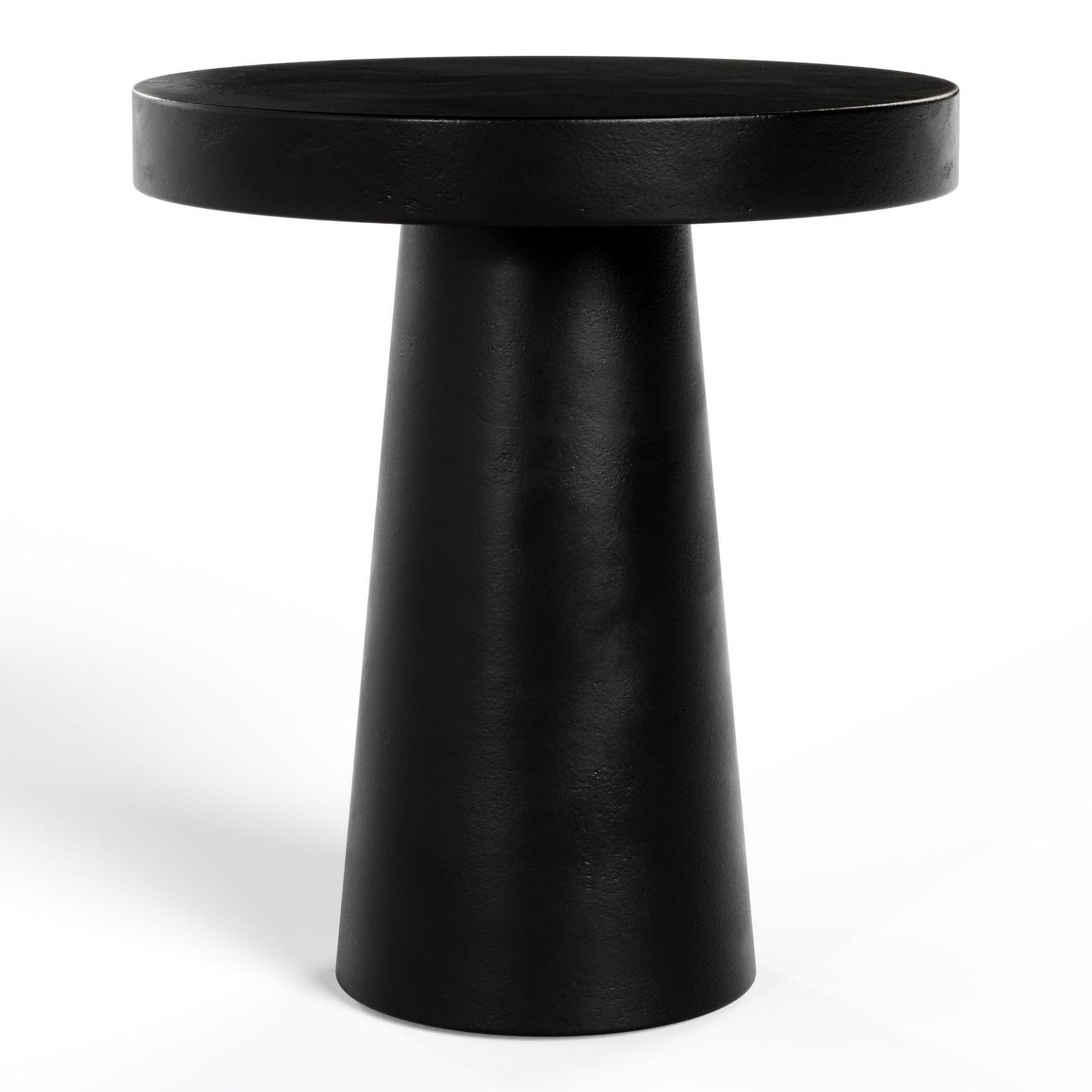 Desoto - Modern Black Concrete Round End Table