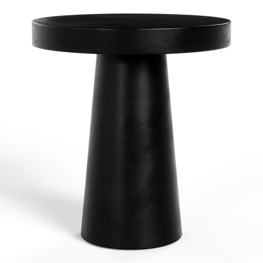 Desoto - Modern Black Concrete Round End Table