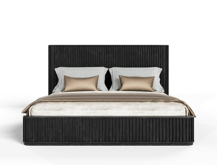 Fields - Modern Black Acacia Bedroom Set
