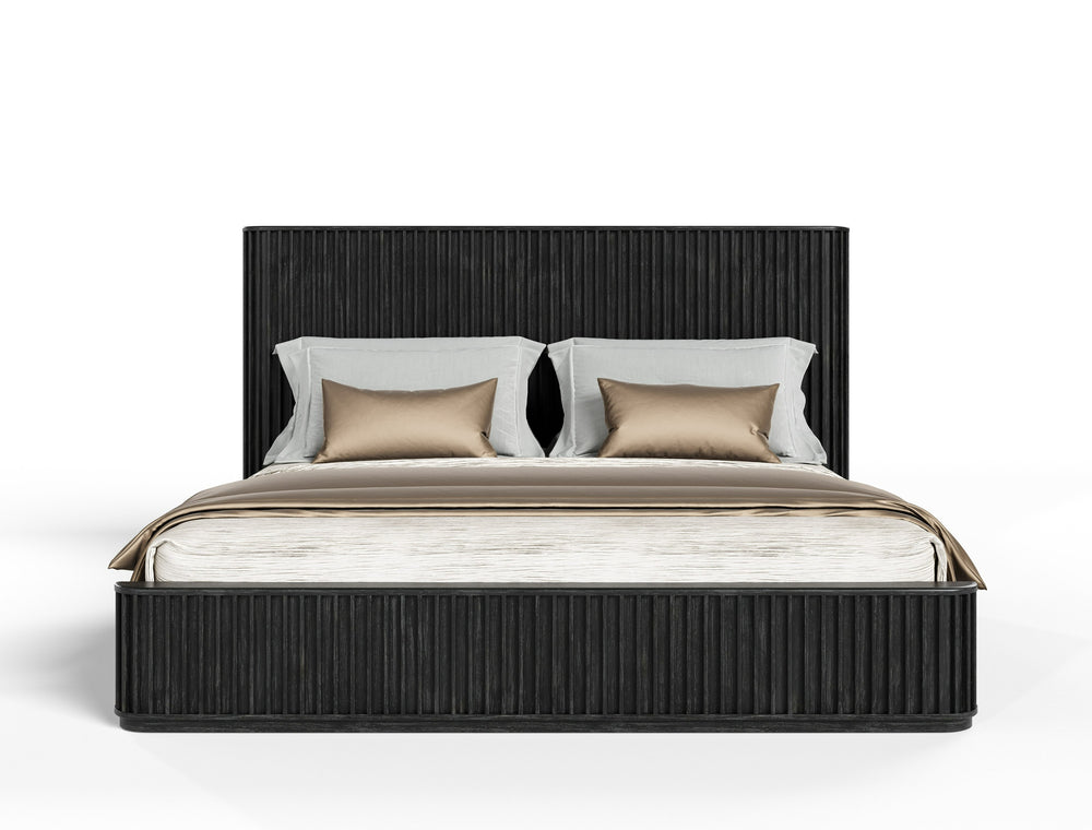 Fields - Modern Black Acacia Bedroom Set - View 3