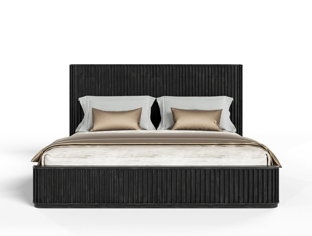 Fields - Modern Black Acacia Bedroom Set