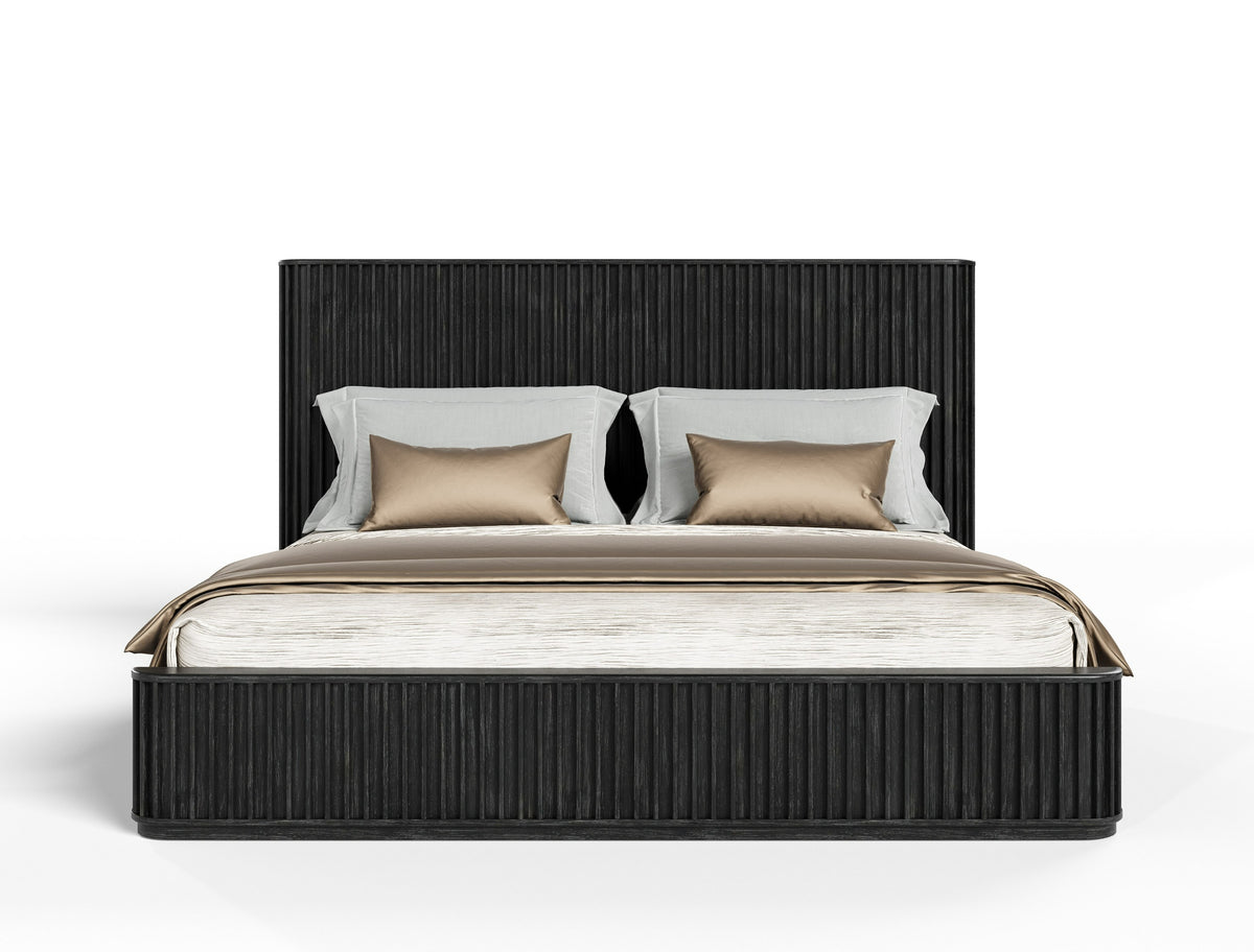 Fields - Modern Black Acacia Bedroom Set - View 3