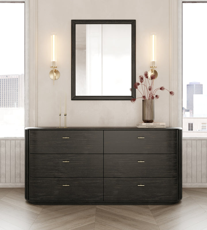 Fields - Modern Black Acacia Bedroom Set