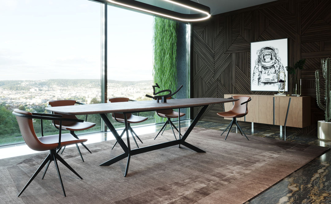 Herzog - Modern Grey Ceramic Dining Table