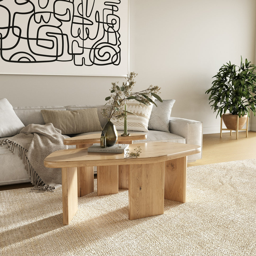 Jack - Modern Natural Wood Coffee Table Set