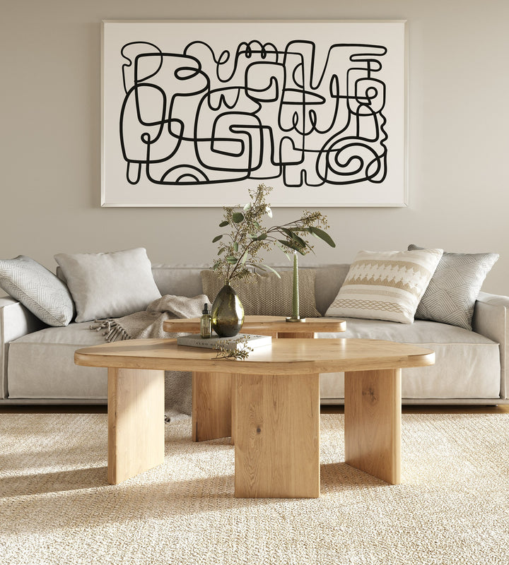 Jack - Modern Natural Wood Coffee Table Set