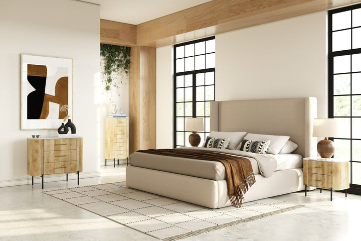 Cambridge White Marble & Mango 3 Drawer Dresser