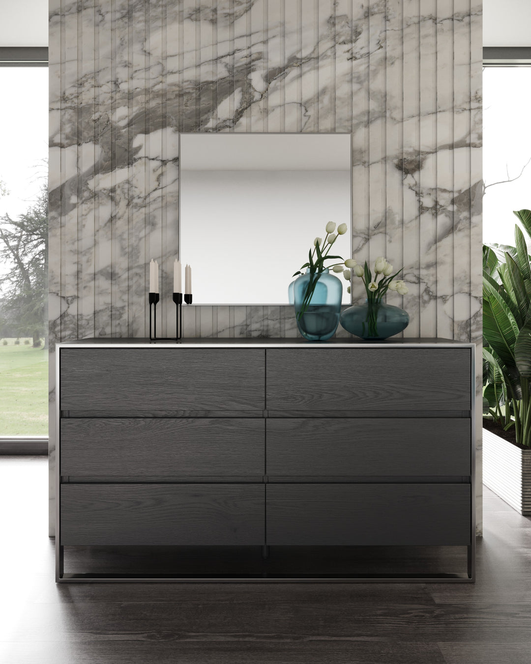 Jolene  Modern Grey Dresser