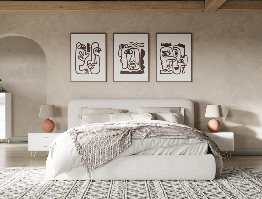 Liam - Modern Ivory Fabric Upholstered Bed - View 6