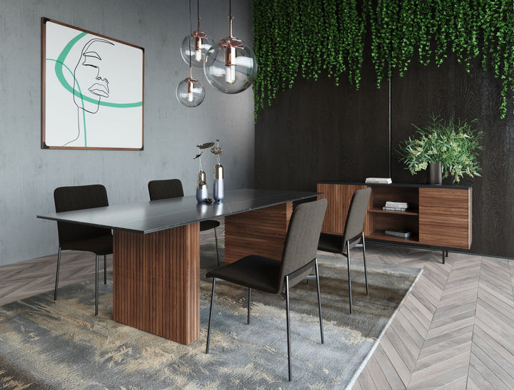 Maggie - Modern Walnut and Grey Buffet