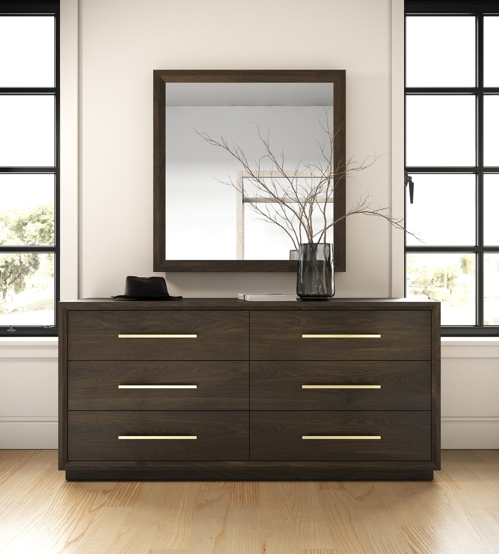 Manhattan - Contemporary Canopy Brown Oak Bedroom Set - View 4