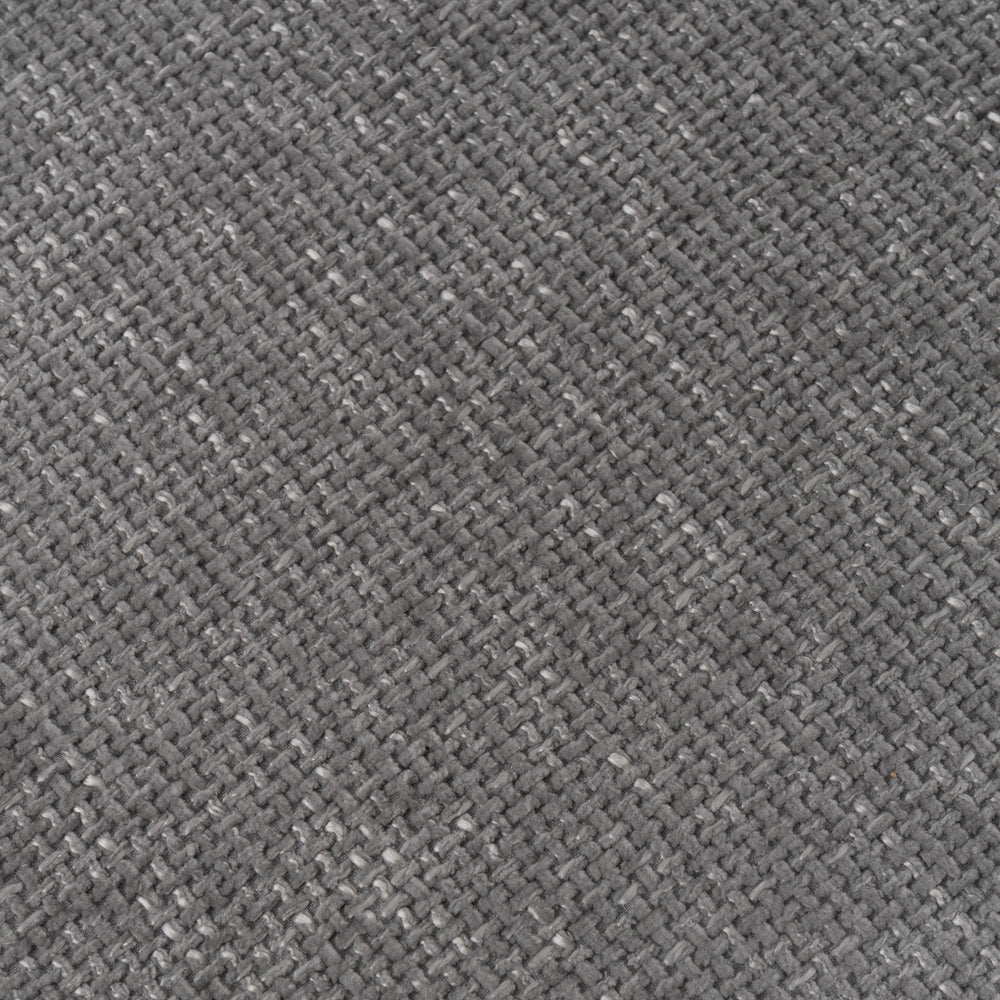 Maury - Modern Grey Fabric + Black Dining Chair - View 8