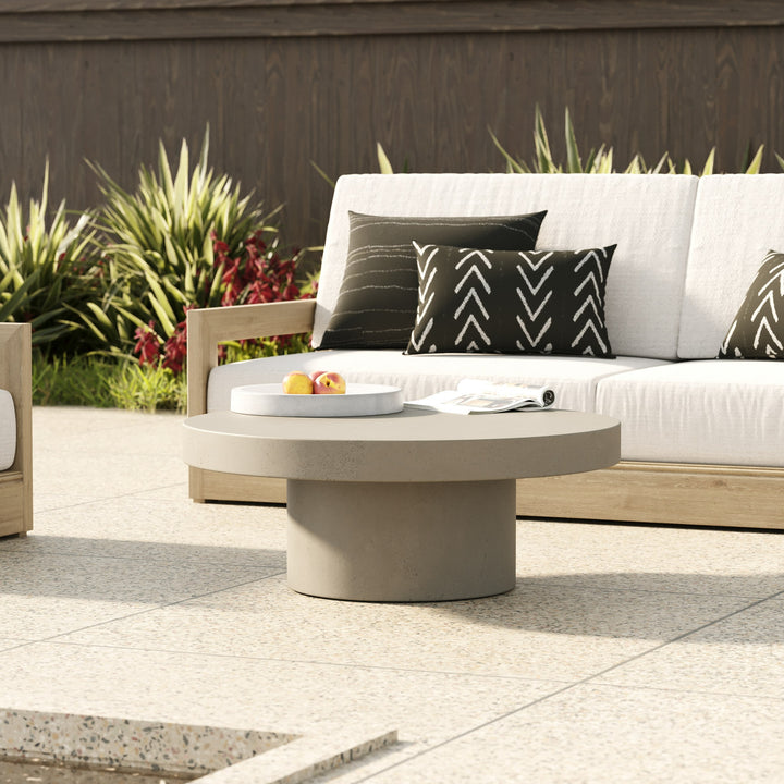 Morley  Modern Round Concrete Coffee Table